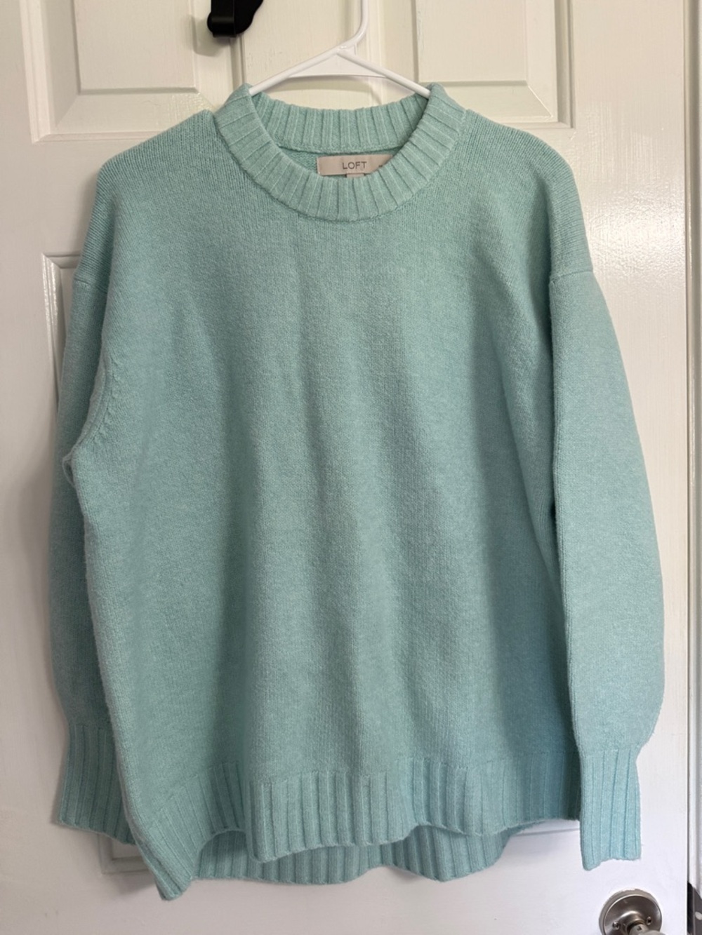 LOFT Mint Green Crewneck Pullover Sweater Fits like a Large Petite